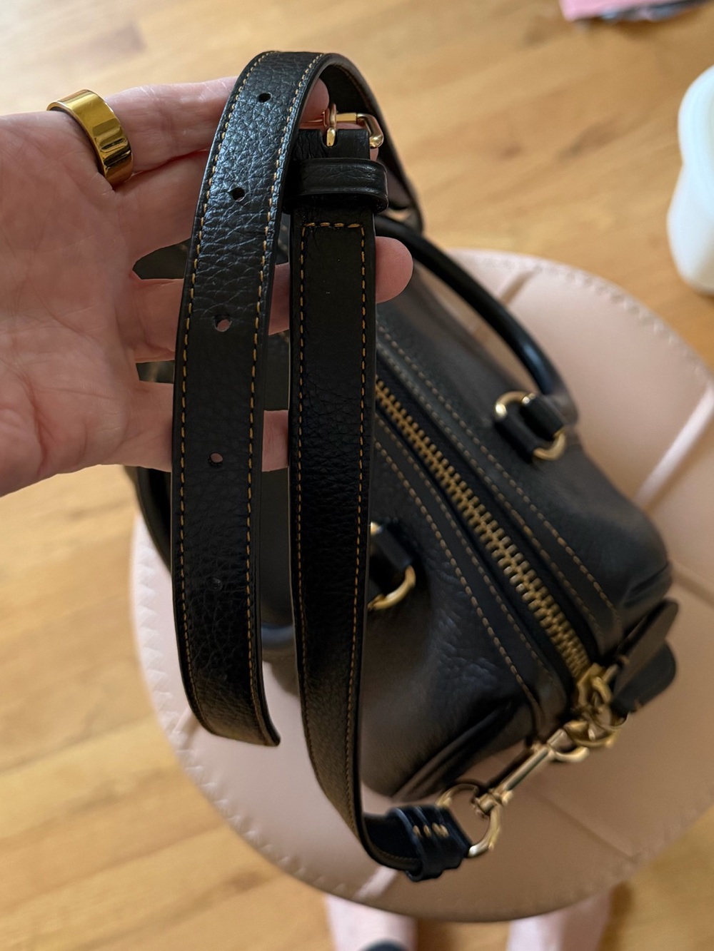 Coach Ruby 25 Satchel, Black with Gold Hardware - Picture 14 of 15